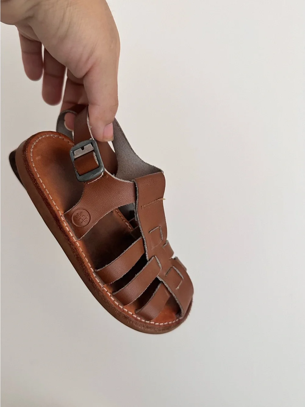 Free People Brown Leather Kids Fisherman Sandals